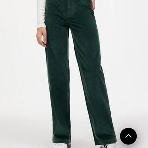 Madewell Emmett Dark Green Corduroy Pants